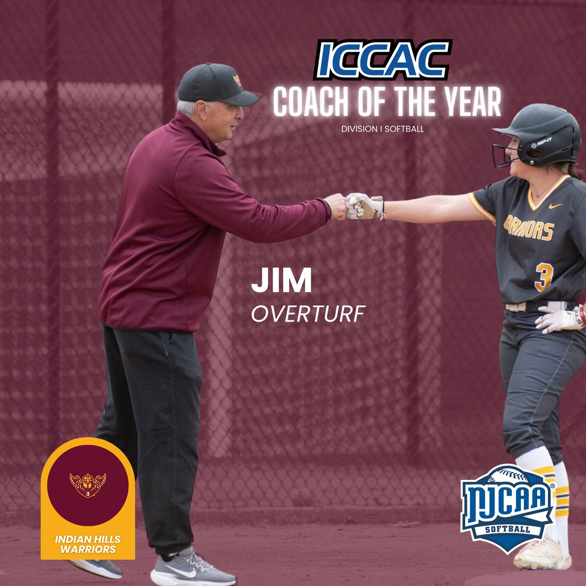 SB 🥎
2025 ALL-REGION 🏅
SPECIAL AWARDS (2 of 2)

POY - Allie Cromer, Iowa Western
COY - Jim Overturf, Indian Hills

#NJCAASoftball 🥎