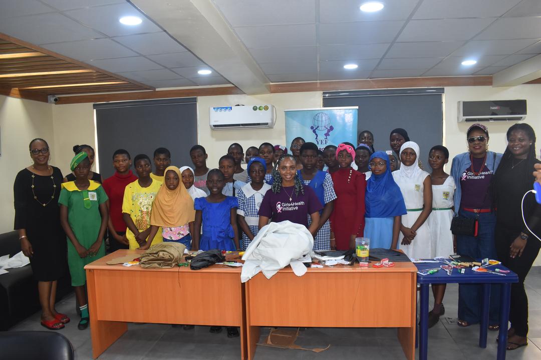YEFNigeria's tweet photo. On April 24, YEF trained junior and senior students across Lagos in making reusable menstrual pads tackling period poverty with practical skills and vital menstrual health education. From handwashing to hygiene to hands-on sewing, these girls left empowered to care for themselves https://t.co/5IHOIBxDgT