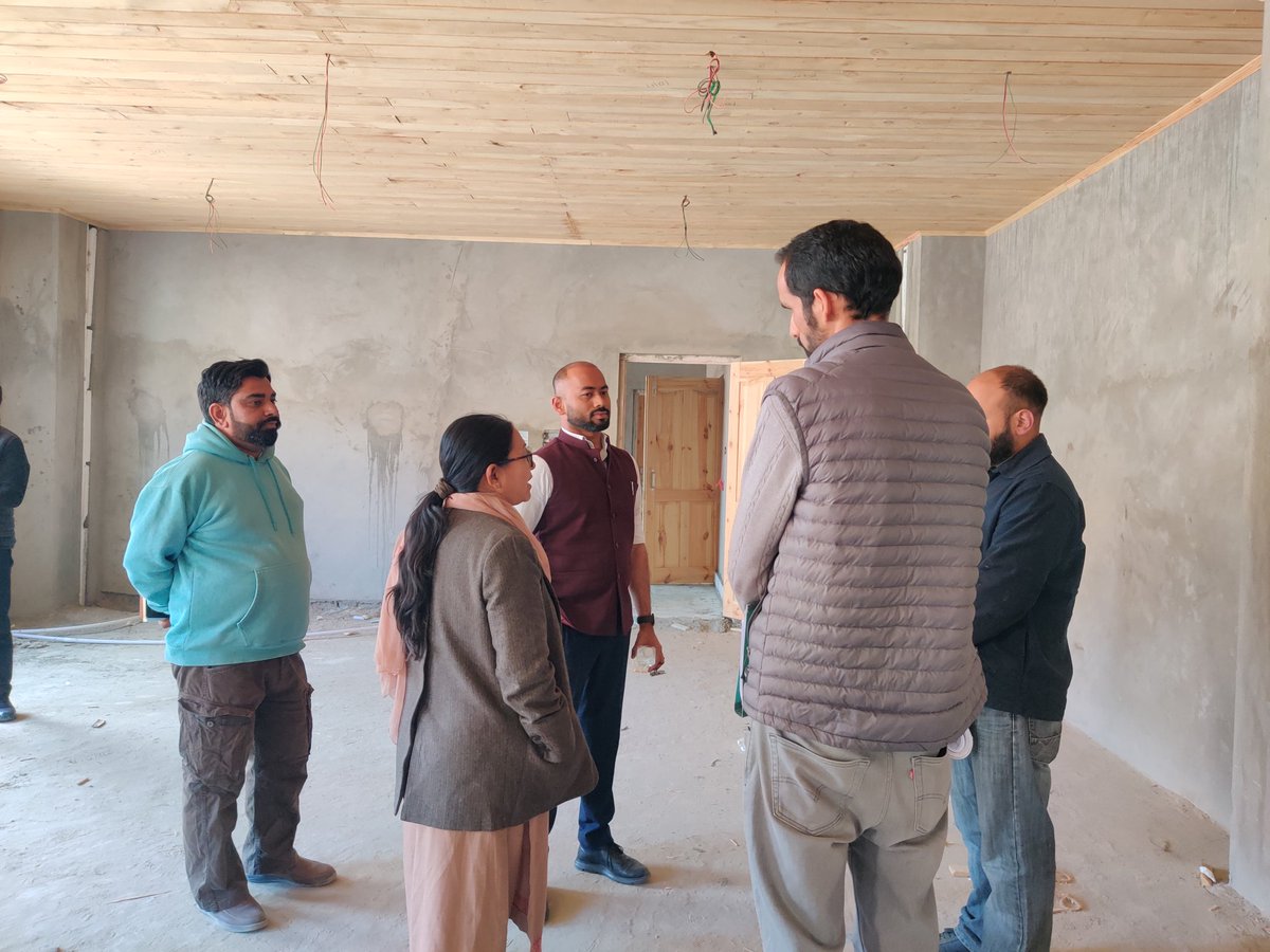 DC Leh, Santosh Sukhdeve along with Director, <a href="/SocialLadakh/">Social and Tribal Welfare Ladakh</a> Tashi Dolma visited the site of 300 bedded Women/Girls Hostel at Leh to review the physical progress of the construction. 

DSWO Leh &amp; Engineers from executing agency NHIDCL were also present.