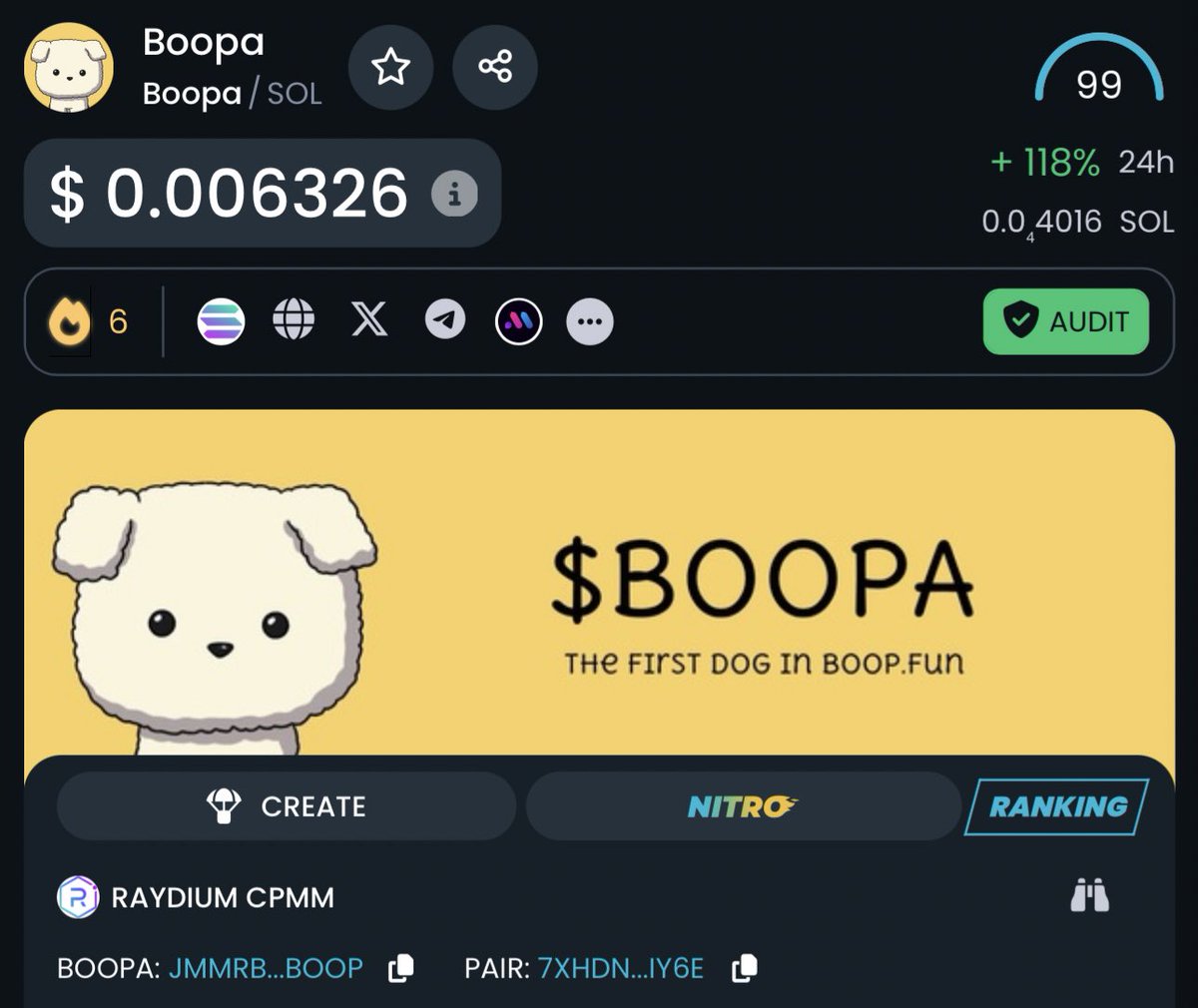" I wish I bought $BOOPA sub $10M "