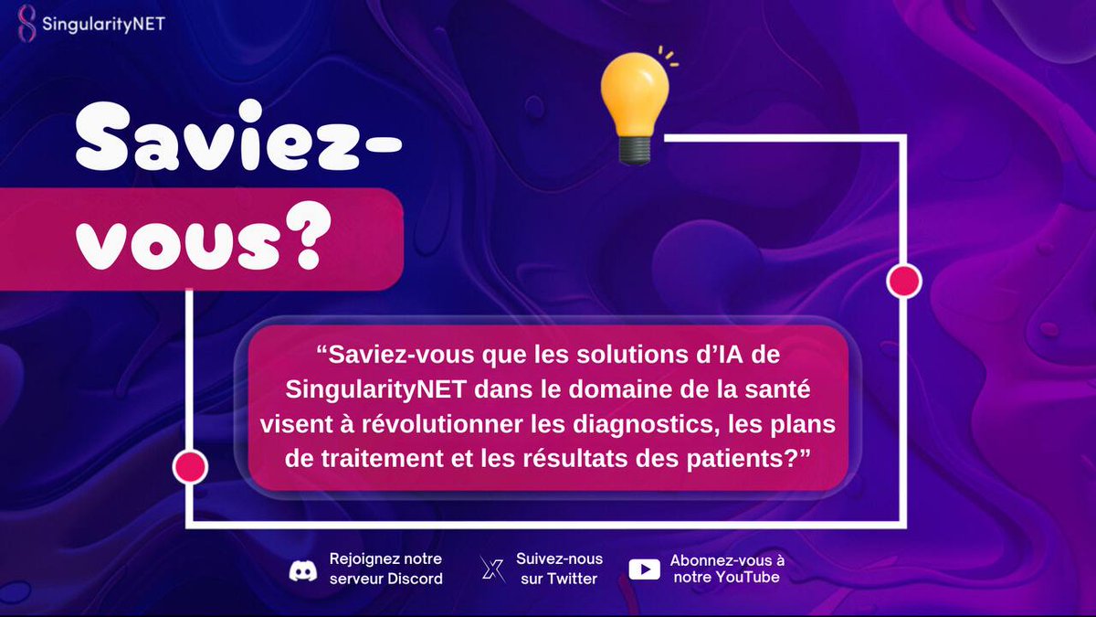 LeSNETFR's tweet image. Vous apportez à nouveau de nouveaux faits sur l&apos;écosystème SingularityNet!

#SaviezVous? 🤔