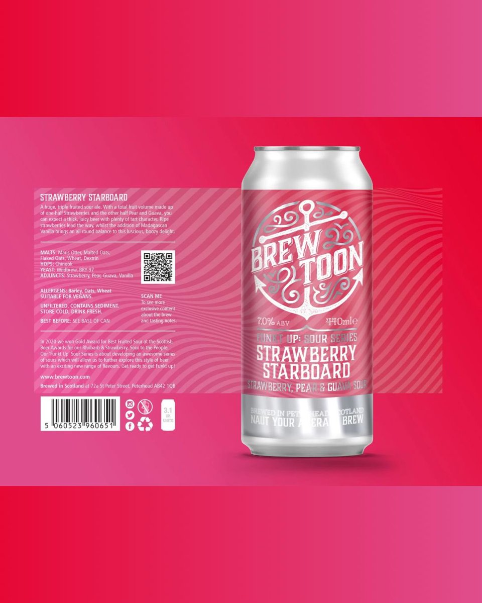 Throwing it back to our first ever can release… 🍻

🍓🍐  Strawberry Starboard 🍐🍓

A huge, triple fruited sour ale. With a total fruit volume made up of one half strawberries &amp; the other half pear &amp; guava, you can expect a thick, juicy beer with plenty of tart character… 1/2