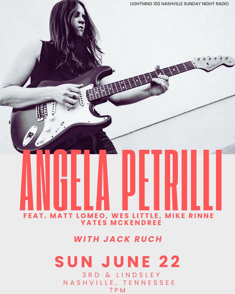 NASHVILLE — Full band show June 22nd at <a href="/3rdandLindsley/">3rd and Lindsley</a> w/ Jack Ruch! 🎟️🎟️🎟️ 3rdandlindsley.com/tm-event/jack-…