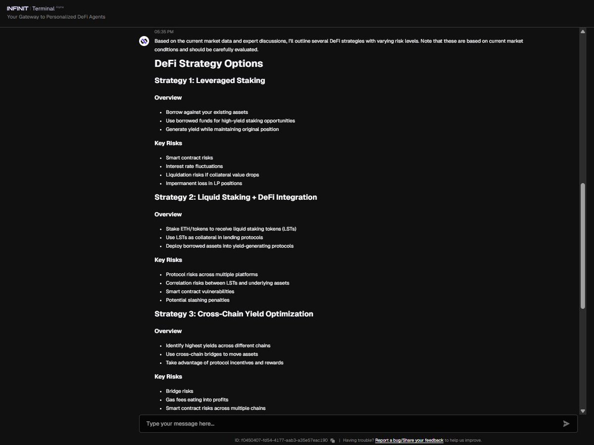 I didn't quite know we can make complex or multi layered DeFi strategies on <a href="/Infinit_Labs/">INFINIT</a> 

Didn’t have to read a doc nor did I have to ask a soul