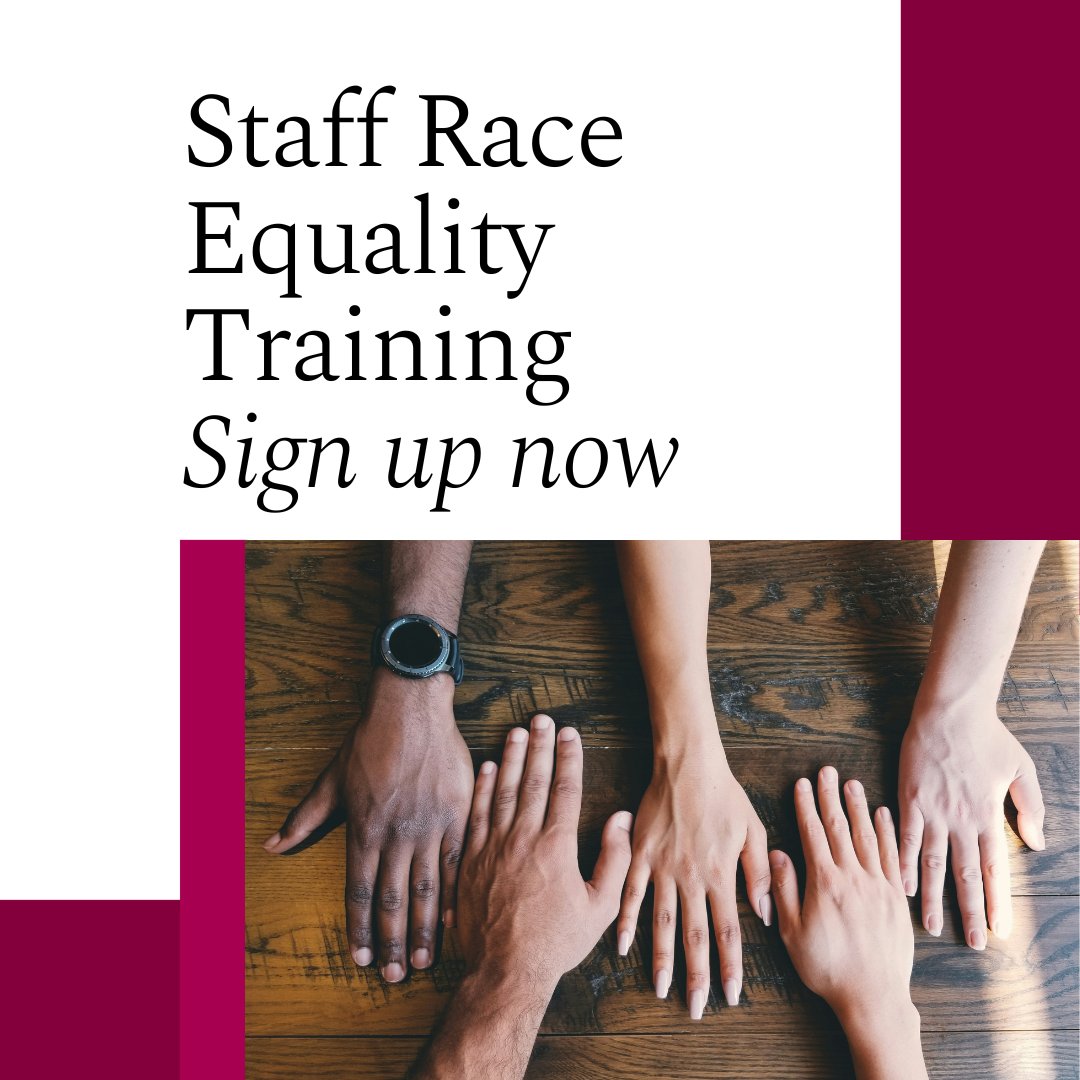 University of Galway EDI (@edi_uniofgalway) on Twitter photo Support the Advancement of Race Equality
A one-day interactive workshop will take place for staff that will increase awareness of race equality and inclusivity at <a href="/uniofgalway/">Ollscoil na Gaillimhe | University of Galway</a>
📅 23rd May
🕐 10am-4pm
📍 Áras Cairn
🔗: Visit Core Portal to register Support the Advancement of Race Equality
A one-day interactive workshop will take place for staff that will increase awareness of race equality and inclusivity at <a href="/uniofgalway/">Ollscoil na Gaillimhe | University of Galway</a>
📅 23rd May
🕐 10am-4pm
📍 Áras Cairn
🔗: Visit Core Portal to register