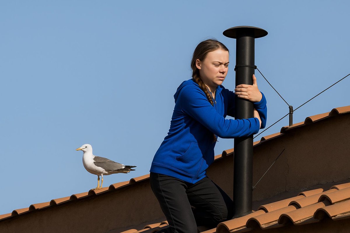 Greta Thunberg Glues Herself to Vatican Protesting Conclave Smoke Emissions