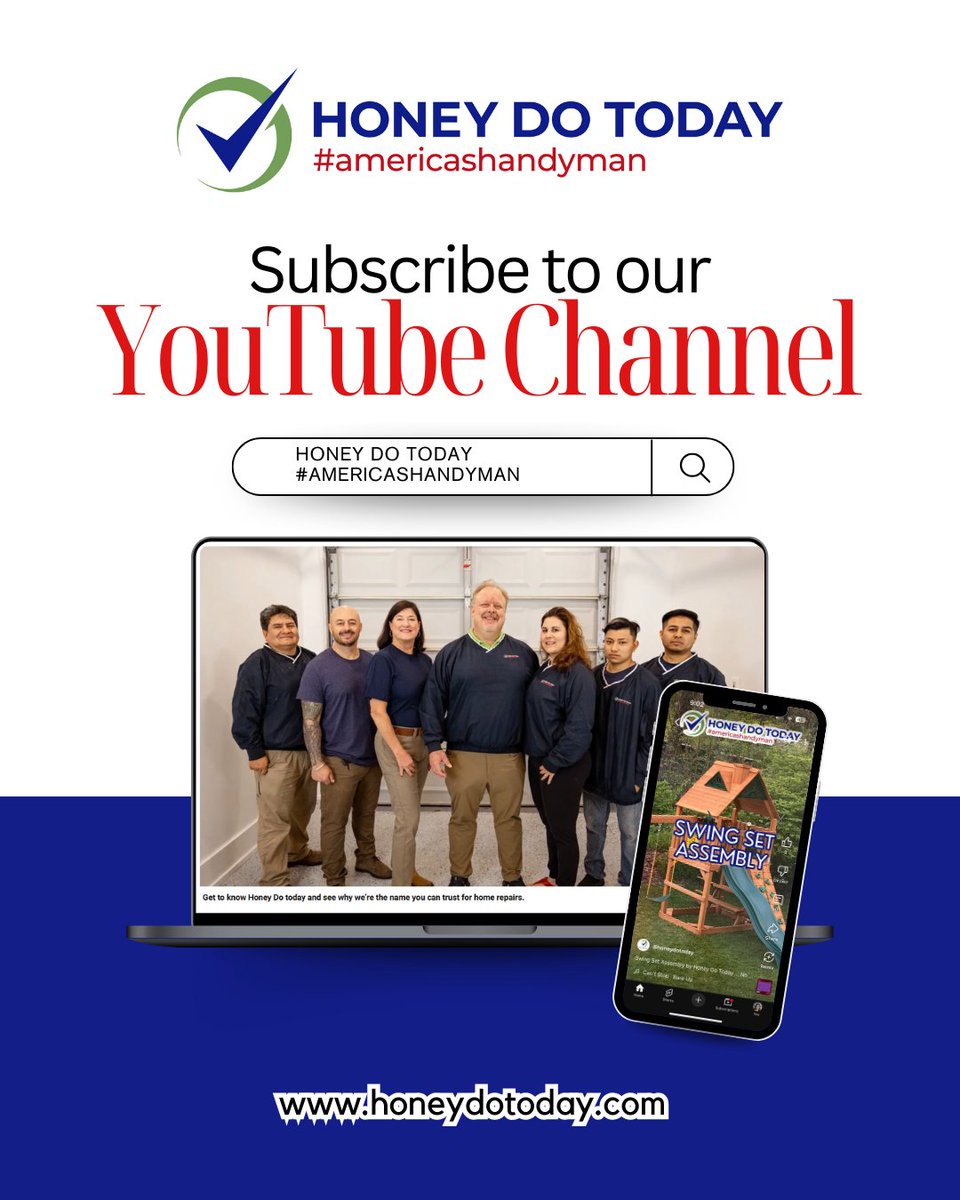 bigjohnhdt's tweet photo. Hit that subscribe button on our YouTube Channel and come hang with us!🔔🎬 We’ve got fresh videos you’ll actually want to see. 

#honeydotoday #honeydotodaynottomorrow #americashandyman 🇺🇸 #handyman 🛠 #handymannearme #home #northernvirginia #delrayva #alexandriava #alexandriahandyman #oldtownalexandria #dmv