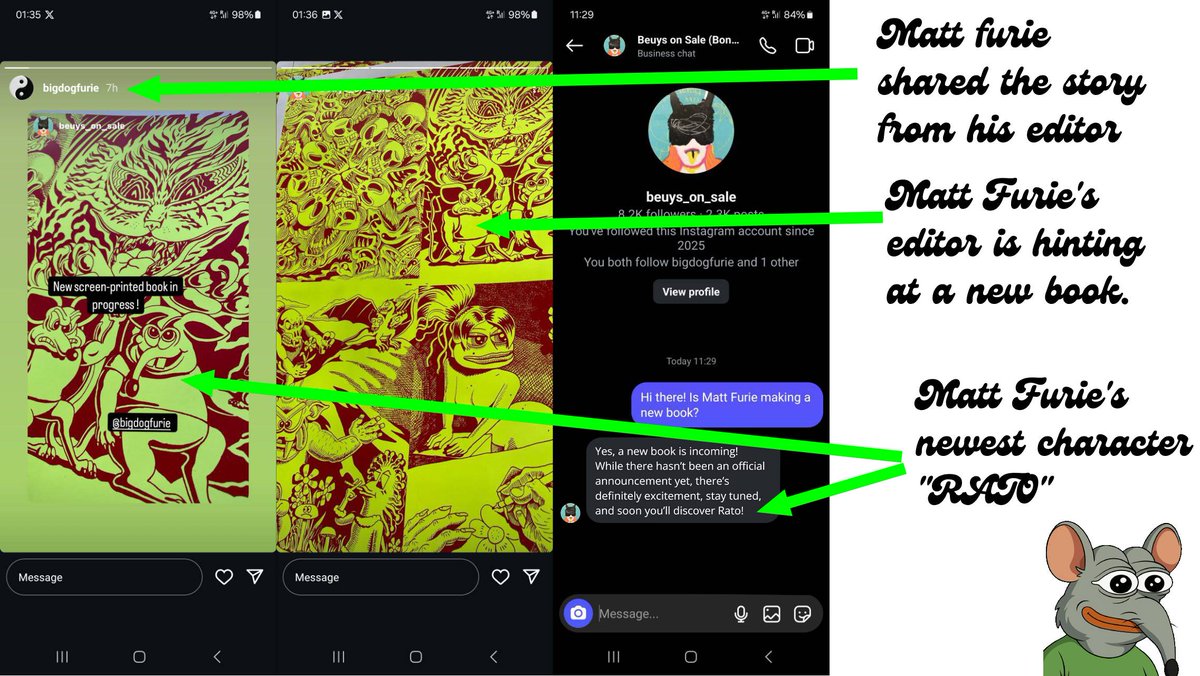 RatoTheRatCoin's tweet image. We got the info straight from Matt Furie’s editor, a new book is coming, featuring a new character: $RATO the Rat. 🐀

The legacy of Pepe is about to continue.

$pepe #rato #pepe