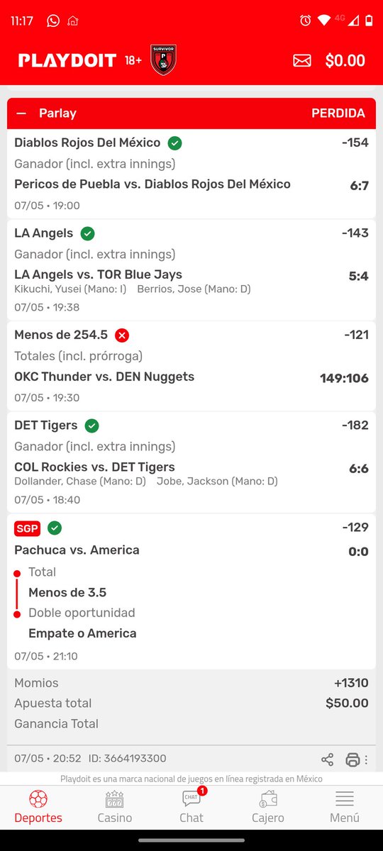 dann521's tweet photo. @somoslaperrada @Bensiman  se que no es #LunesDeBadBeats pero los suplentes de Denver me robaron este Parley en vivo 😓💔 quería sacarlo en mi regreso con el tío @playdoitmexico https://t.co/TE8DPtgDSa
