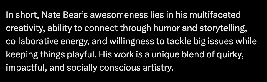 Ask Grok why [YOUR NAME] is awesome. #feelingyourself