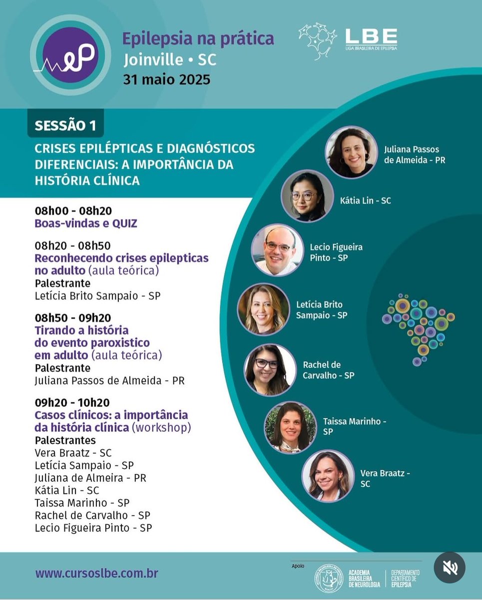 Liga Brasileira de Epilepsia (@lbepilepsia) on Twitter photo Vem aí o Epilepsia na Prática na cidade de Joinville - SC no dia 31/05/25. Mais informações e inscrições em cursoslbe.com.br.
<a href="/abneuro_/">Academia Brasileira de Neurologia - ABN</a>
#EpilepsianaPrática Vem aí o Epilepsia na Prática na cidade de Joinville - SC no dia 31/05/25. Mais informações e inscrições em cursoslbe.com.br.
<a href="/abneuro_/">Academia Brasileira de Neurologia - ABN</a>
#EpilepsianaPrática