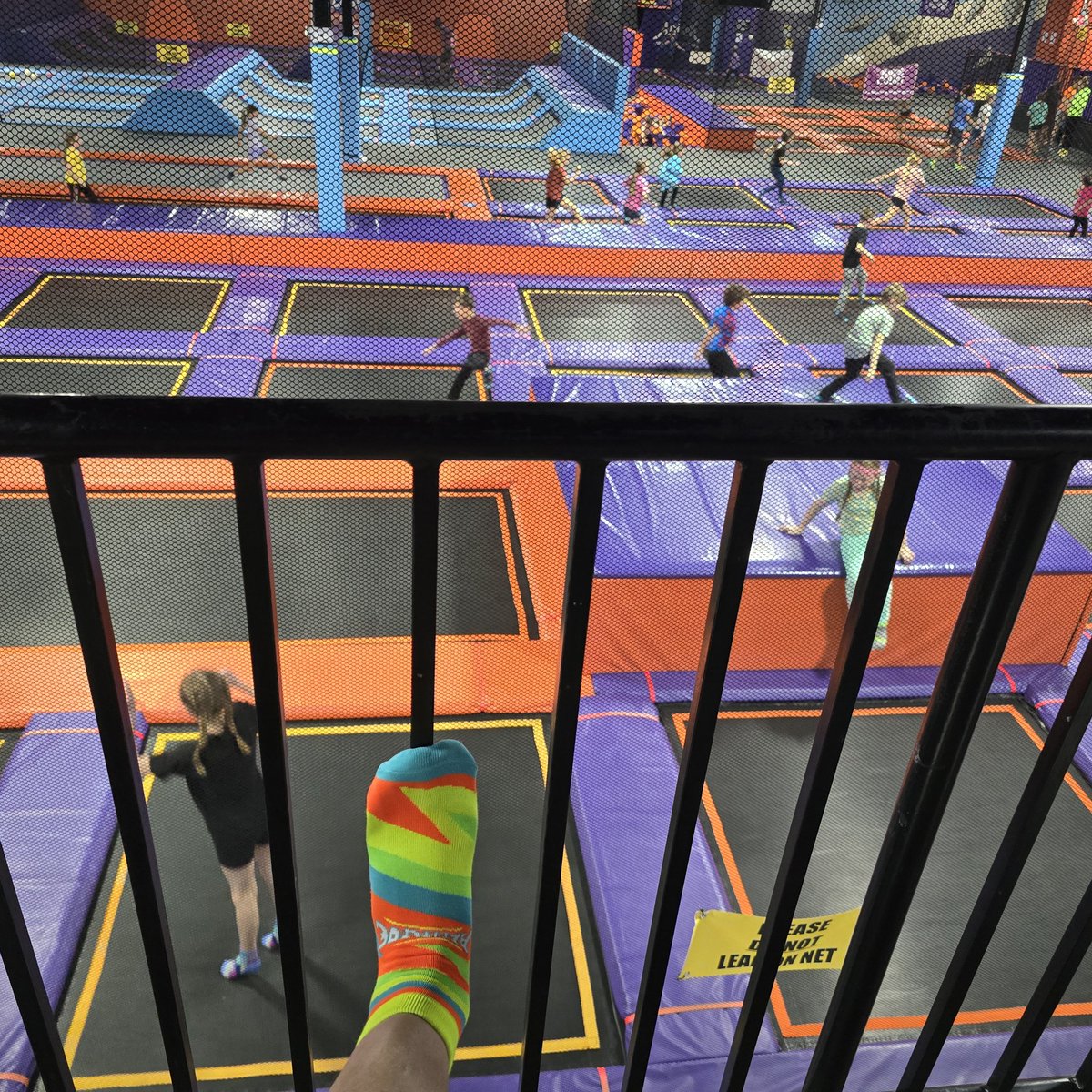 Being a bus driver along with teaching has perks. School couldn't find a driver but had a sub for me. I got to drive elementary kids to Trampoline park. I got my socks, at my age I hope I don't break a trampoline, or a hip.