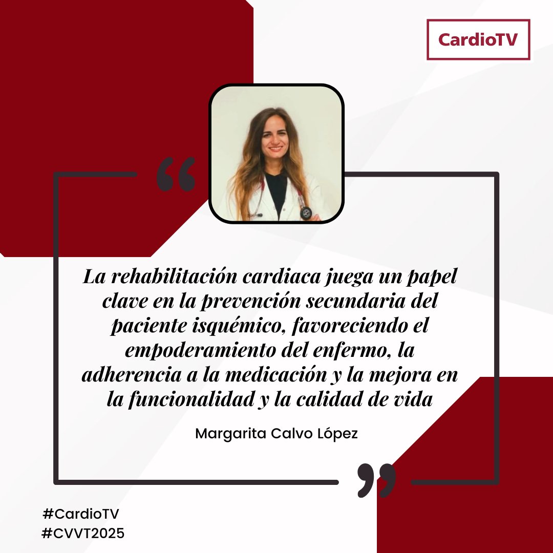 Soc Esp Cardiología (@secardiologia) on Twitter photo 🚩Margarita Calvo López (<a href="/MargaCalvo2/">Marga Calvo López</a>) centra en el paciente su intervención en el #CardioTV 'Optimización de la estrategia preventiva tras un evento cardiovascular'.
👉¿Tienes dudas? Pregunta directamente a los ponentes en secardiologia.es/multimedia/dir…
#CVVT2025 🚩Margarita Calvo López (<a href="/MargaCalvo2/">Marga Calvo López</a>) centra en el paciente su intervención en el #CardioTV 'Optimización de la estrategia preventiva tras un evento cardiovascular'.
👉¿Tienes dudas? Pregunta directamente a los ponentes en secardiologia.es/multimedia/dir…
#CVVT2025