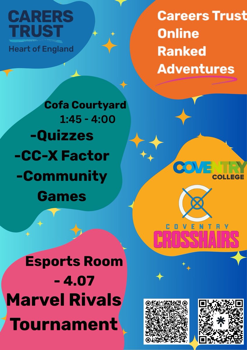 That's a wrap for today! Thank you for everyone who stopped by the stream! We'll be back tomorrow for more CORA in partnership with <a href="/CarersTrust/">Carers Trust</a> held at <a href="/coventrycollege/">Coventry College</a> very own Cofa Courtyard! #CORA #CTHofE #MakeItCoventryCollege #CoventryCollege #InOurSights #CCX #Community