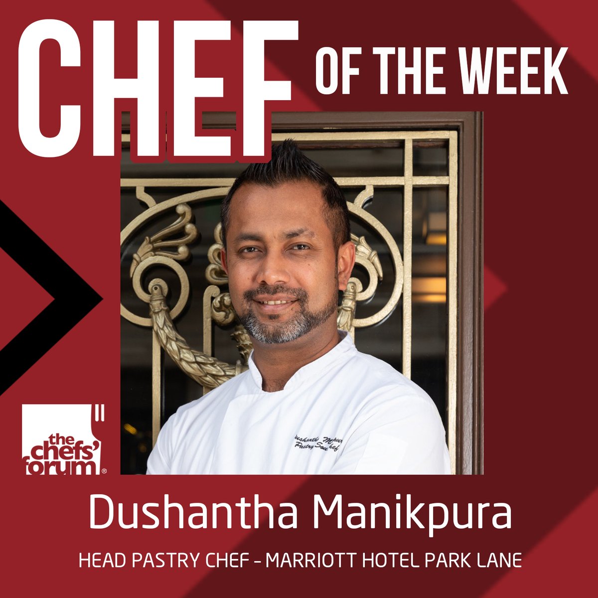 Chef of the Week: Dushantha Manikpura, Head Pastry Chef <a href="/Marriott/">Marriott Hotels</a> #ParkLane - He can't cook without butter, sugar and eggs, and he can't live without his air brush kit - His favourite time of year is Christmas! #readmore thechefsforum.co.uk/chef-of-the-we… #yeschef