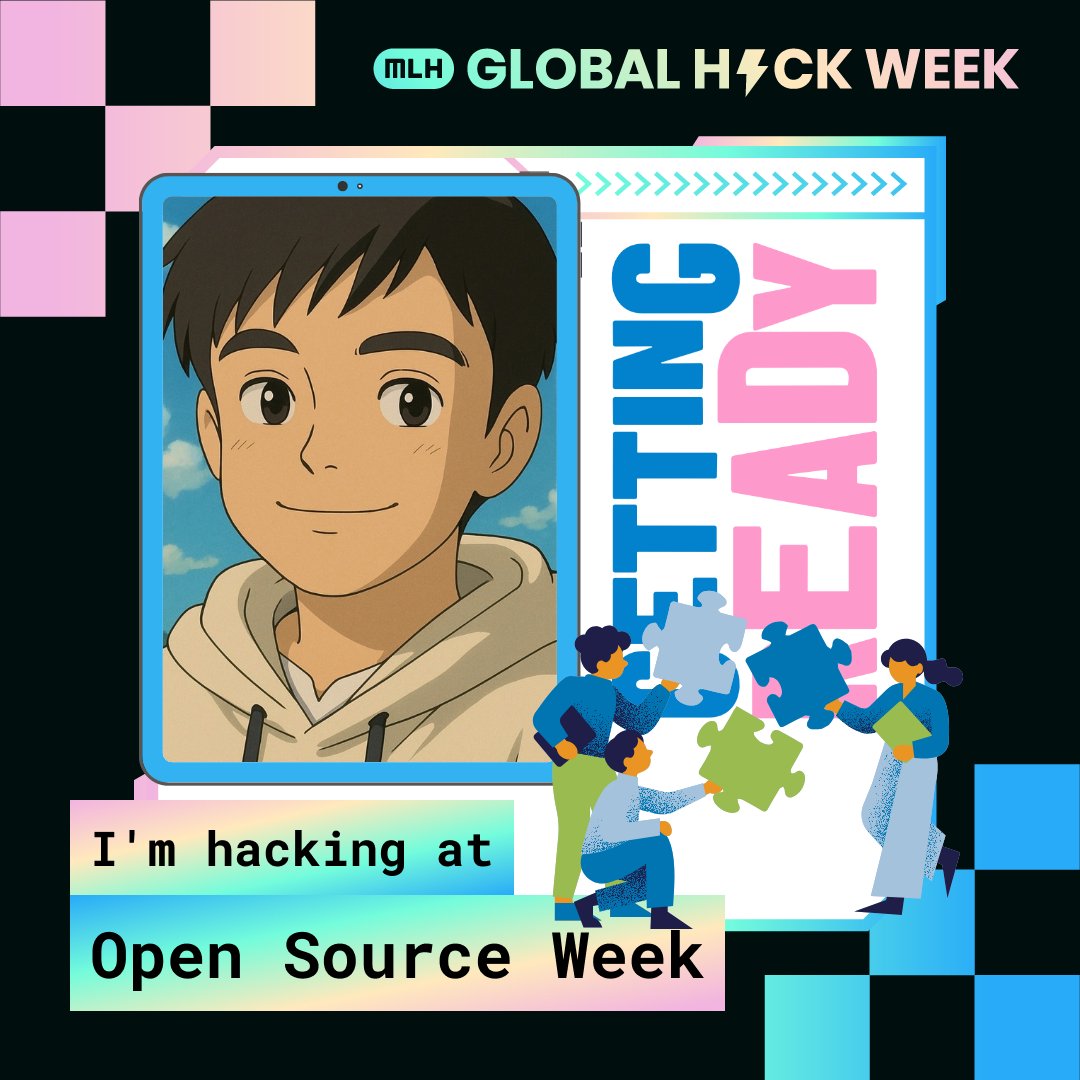 Just dropped my digital swag for #GHW Open Source Week 2025 by <a href="/MLHacks/">Major League Hacking (MLH)</a>!

🔥 Been hacking since the API Week, made it to the Top 1% of all hackers with 14 pts — now leveling up in the Open Source Week!

Let’s keep building &amp; shipping!

#GHW2025 #MLH #OpenSource #HackThePlanet