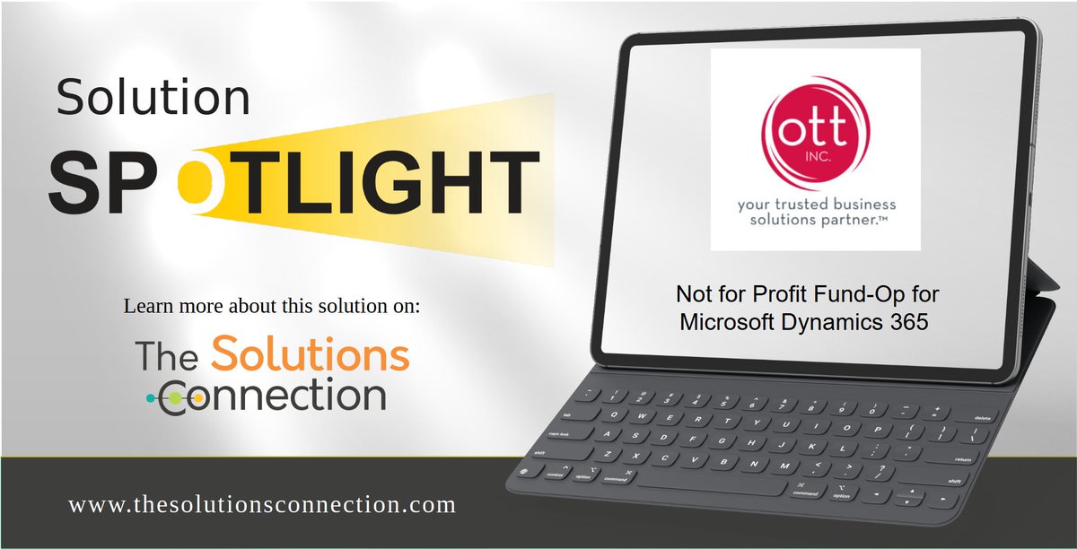 Not for Profit Fund-Op for Microsoft Dynamics 365, from <a href="/OTTInc/">OTT, Inc.</a> , is an all-in-one fundraising and operations solution. 

See what the features enable you to do: bit.ly/406a4LD 

#Dynamics365 #BusinessCentral #CustomerService #Non-Profit