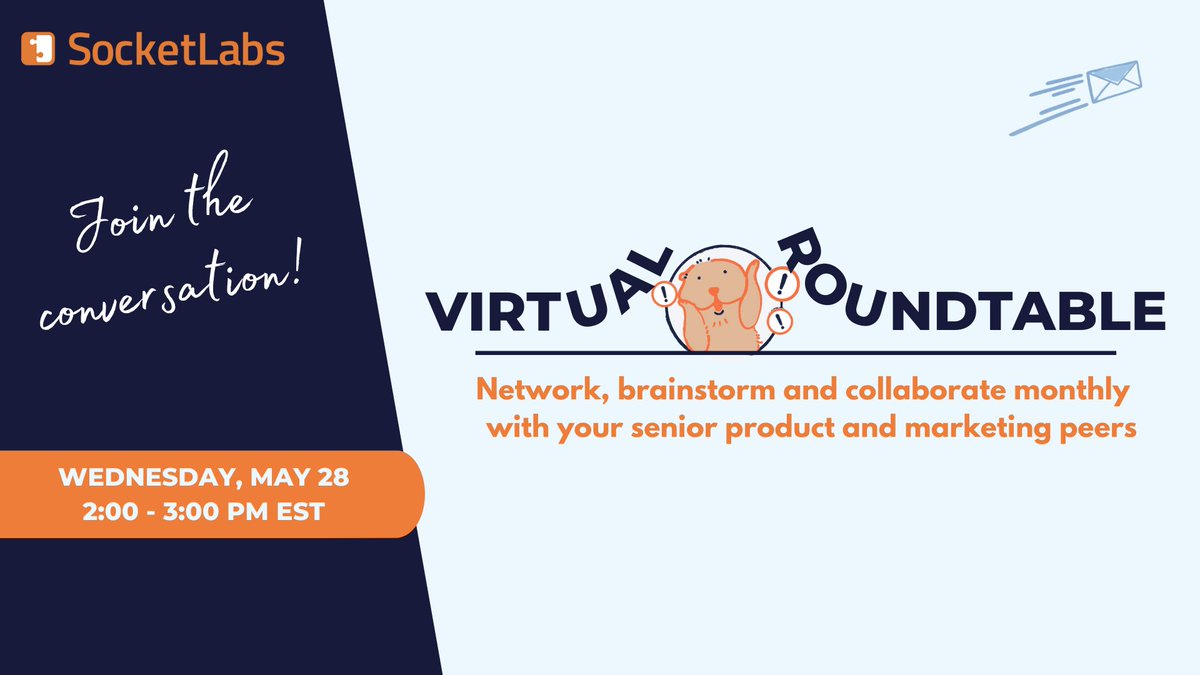 Let's have another Virtual Roundtable before we get the chance to meet in person at M3AAWG in June! Join us on Wednesday, May 28 for another spirited discussion about email. 

Have a topic idea? Let us know in the comments or shoot us an email. 
Register: hubs.li/Q03jVr_c0