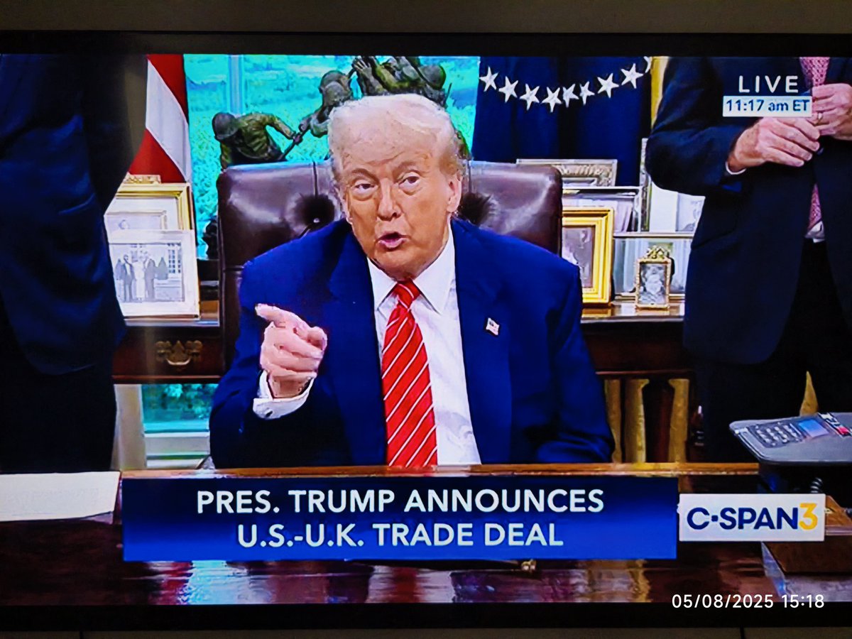 President Trump's Trade negotiation team really did a great job on this #USUKTrade deal today . The UK team should likewise be proud of this new deal &amp; hopefully it will alleviate the economic contraction in the UK. #WinWin #Trump #UK #TradeDeal