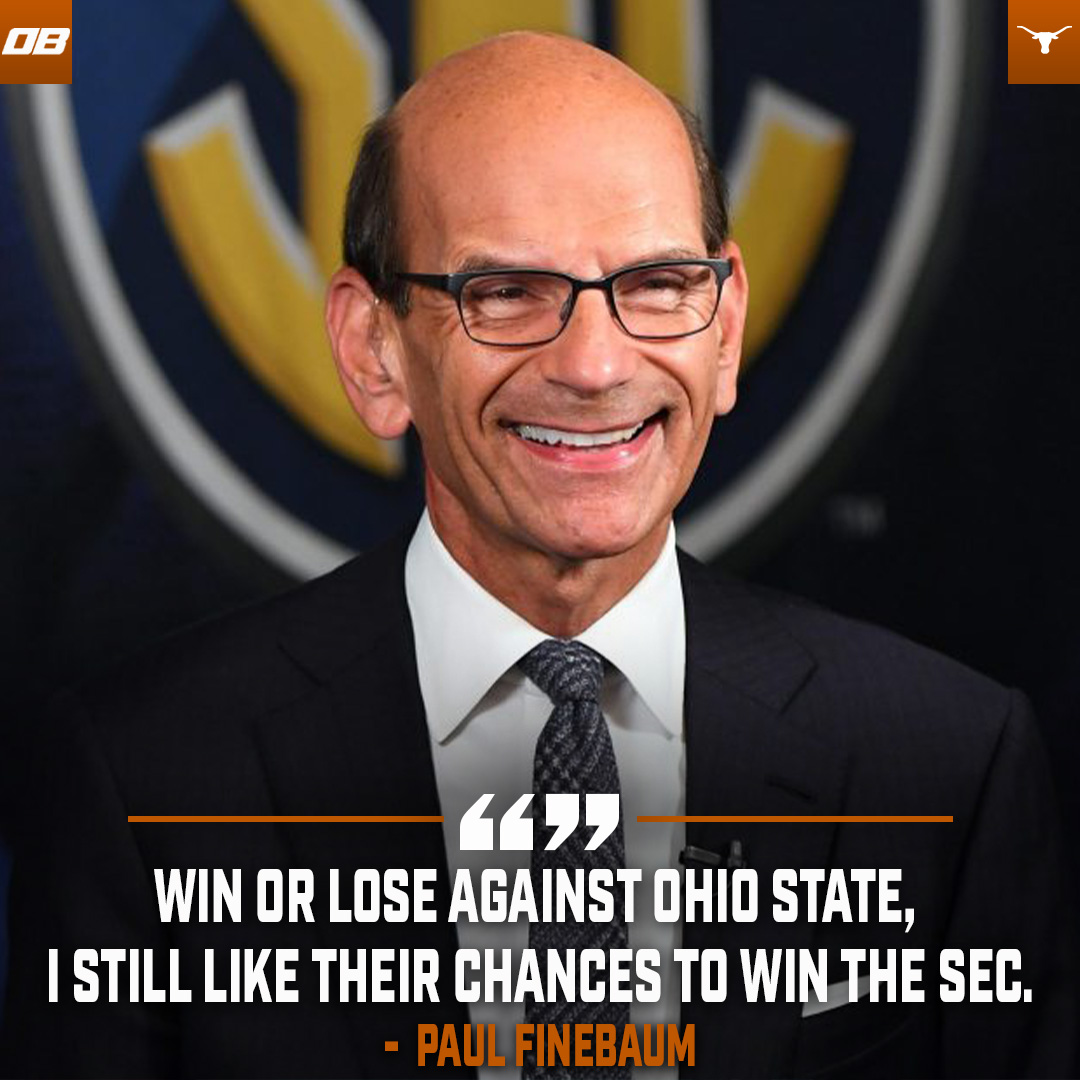 Orangebloods.com (@orangebloods_) on Twitter photo Paul Finebaum Has High Expectations for the Horns This Season 👀 <a href="/finebaum/">Paul Finebaum</a>
"There's a lot of replacing going on at Texas...But, nobody, and I mean nobody, did better in the portal or spent more money than the University of Texas. So, I think they are going to be in good shape Paul Finebaum Has High Expectations for the Horns This Season 👀 <a href="/finebaum/">Paul Finebaum</a>
"There's a lot of replacing going on at Texas...But, nobody, and I mean nobody, did better in the portal or spent more money than the University of Texas. So, I think they are going to be in good shape