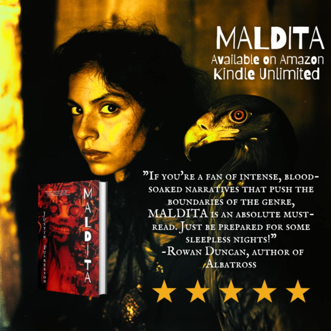 JustinFulkerson's tweet image. A heart-breaking collision course steeped in Mexican folklore and terror. Pick up a copy for MALDITA today! The reviews don't lie. #horror
amazon.com/dp/B0DKDBNC8S