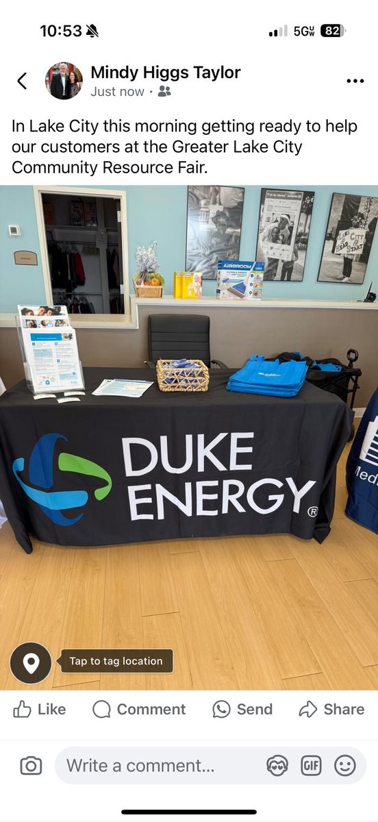 In Lake City this morning at the Community Resource Center sharing energy efficiency information with our <a href="/DukeEnergy/">Duke Energy</a> customers. Come see me!