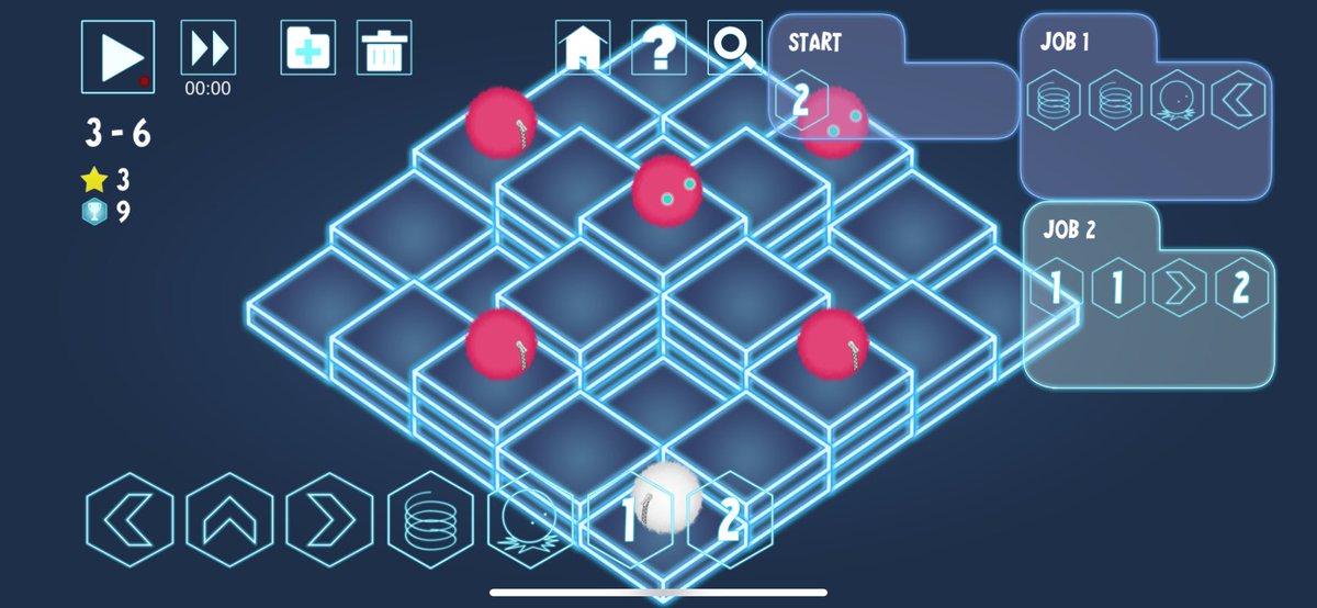 chika_kishida's tweet image. #DigitalPuppet デジタルパペット3-6
よく分からん軌道にも関わらず、なんやかんや踏みたい所を全部踏んでくれました。
アルゴロジックの最短手数で苦戦したアレっぽさを感じる。