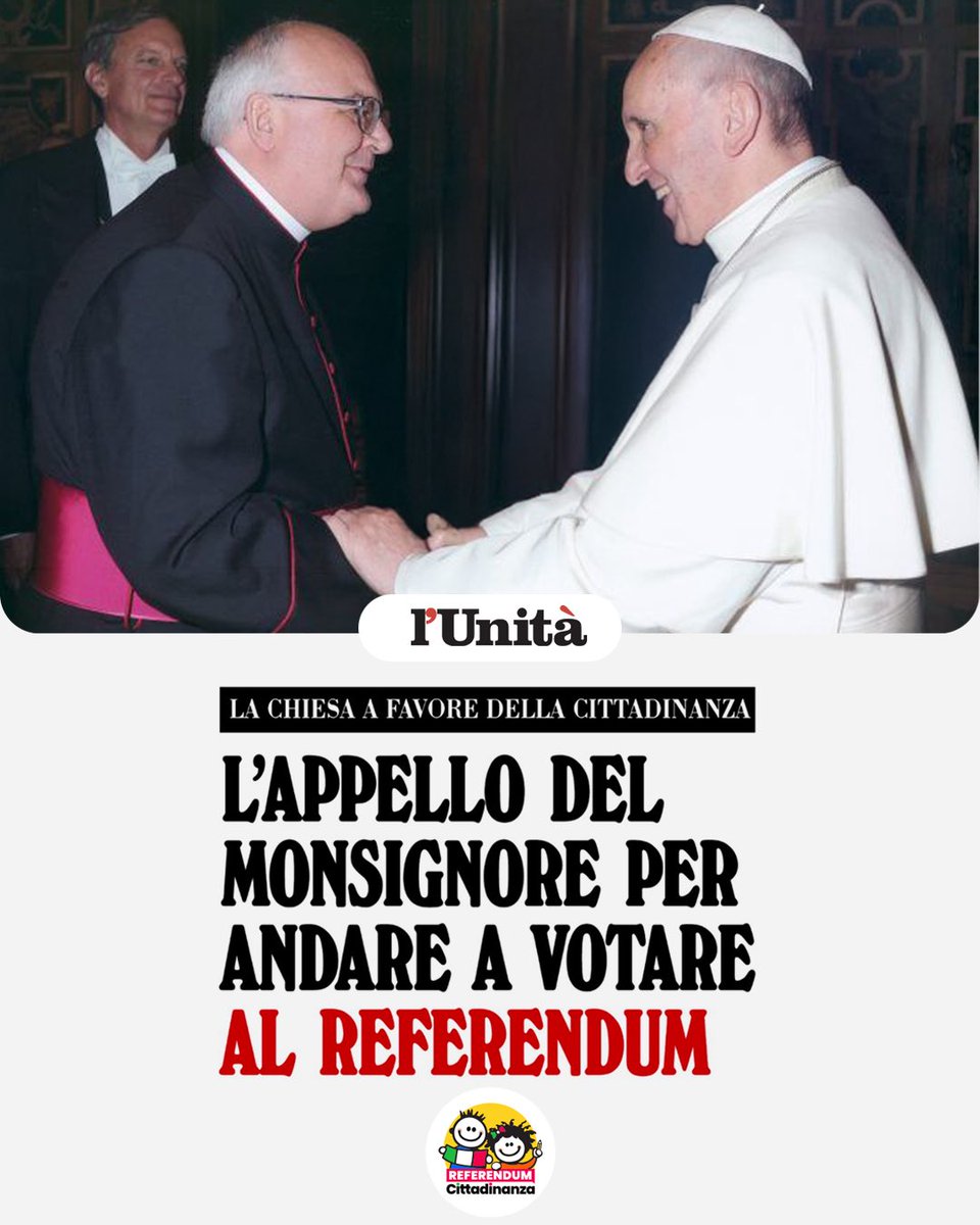 Monsignor Giancarlo Perego, arcivescovo di Ferrara, ci ricorda perché la cittadinanza è un diritto che costruisce comunità e votare il #Referendum è un atto d’amore.

Nelle sue parole per la rivista Migranti c’è la voce di chi ogni giorno accoglie, ascolta, include.

#SìAmoItalia