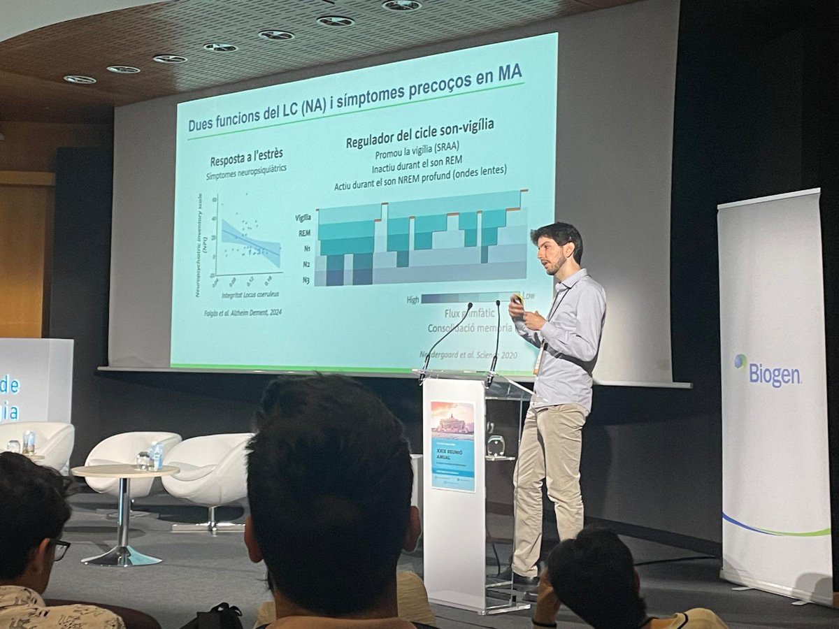 Neus Falgàs (@neusfalgas) on Twitter photo Avui el Dr <a href="/Gerardmaya/">Gerard Mayà</a> del <a href="/hospitalclinic/">Hospital Clínic</a> ha exposat sobre la potencial relació del locus coeruleus i el son d’ones lentes a la Reunió Anual de la <a href="/SCatalanaNeuro/">SCatalanaNeurologia</a> estudi fet en col•laboració amb <a href="/BarcelonaBeta/">Barcelonaβeta Brain Research Center</a> Gràcies i enhorabona Gerard! 👏🏻 👏🏻<a href="/Alz_ClinicBCN/">Unitat d’Alzheimer i altres Trastorns Cognitius</a> <a href="/idibaps/">IDIBAPS</a> Avui el Dr <a href="/Gerardmaya/">Gerard Mayà</a> del <a href="/hospitalclinic/">Hospital Clínic</a> ha exposat sobre la potencial relació del locus coeruleus i el son d’ones lentes a la Reunió Anual de la <a href="/SCatalanaNeuro/">SCatalanaNeurologia</a> estudi fet en col•laboració amb <a href="/BarcelonaBeta/">Barcelonaβeta Brain Research Center</a> Gràcies i enhorabona Gerard! 👏🏻 👏🏻<a href="/Alz_ClinicBCN/">Unitat d’Alzheimer i altres Trastorns Cognitius</a> <a href="/idibaps/">IDIBAPS</a>