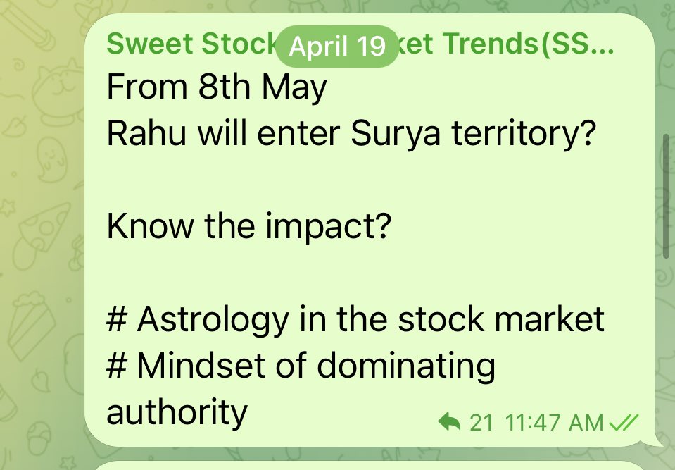 sweetyssmt's tweet photo. Prediction on April 19 

With time &amp; date 

Now reality 

Same to same 

#Alert in #sweetstock&amp;market trends telegram group 
For #forecast &amp; safety https://t.co/qsOJKtlo8l