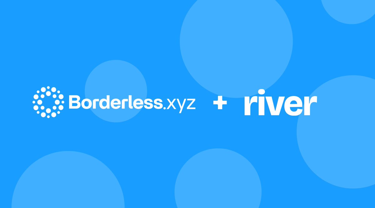 🚀 Big update from Borderless.xyz! We’re thrilled to welcome River.app into the Borderless Network unlocking stablecoin-to-fiat payouts across 25+ global markets. 🌍

With River’s local rails now live through our single-API platform, banks, PSPs, fintechs,