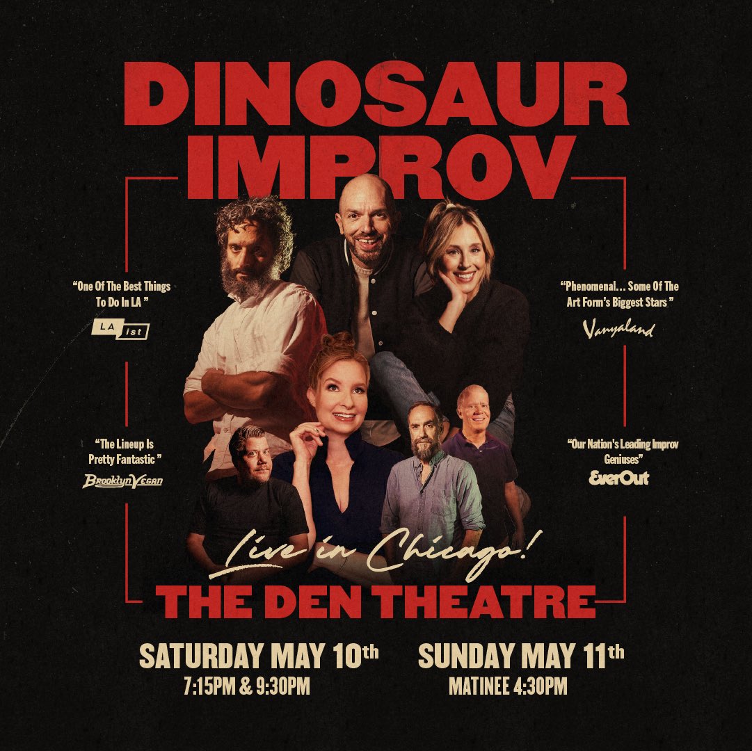 paulscheer's tweet photo. Chicago our Dinosaur Shows sold out so quickly for this weekend, we added a Sunday Matinee - 5/11 430pm 

https://t.co/34YmsdUNwA https://t.co/PT3iaVjpQt