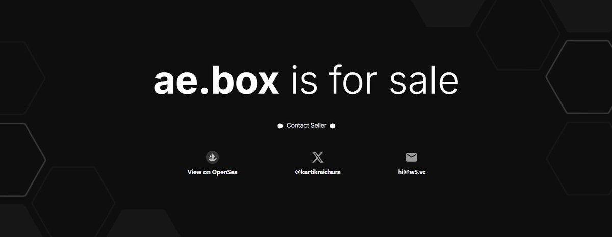 boxdomains's tweet image. Want to sell your .box domain? 

Set up a for-sale lander in seconds via the Hosting tab on my​.box.

It’s what @KartikRaichura did for ae​.box 👇