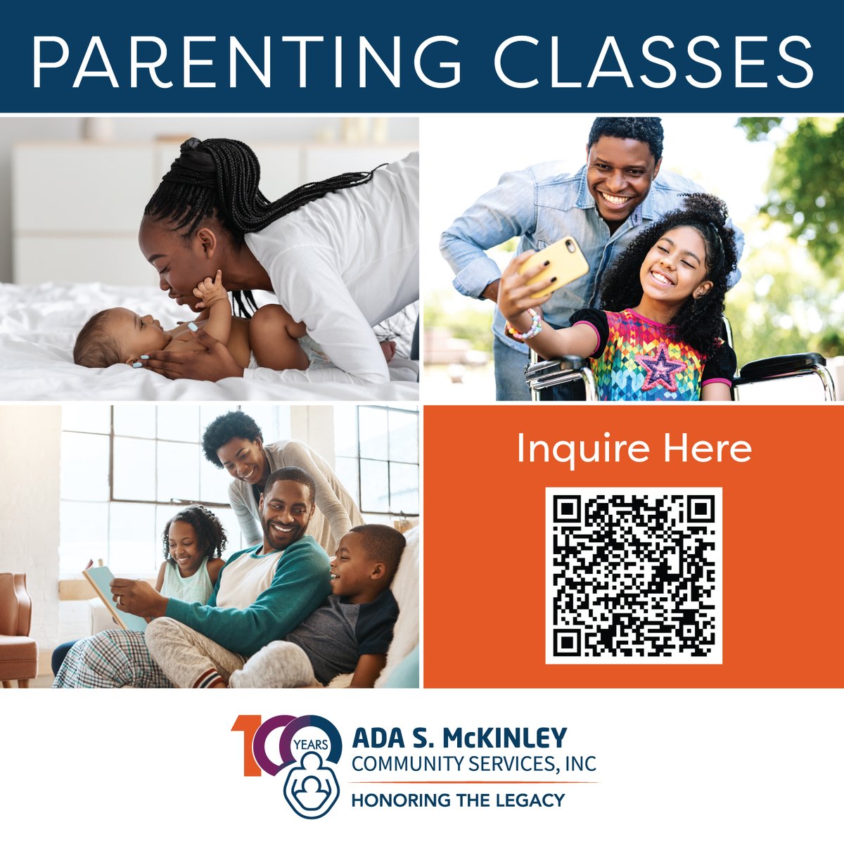 adasmckinley's tweet image. Our Family Support Team hosts Parenting Classes on Chicago&apos;s South Side every Wednesday from 11:00am-1:00pm and 3:30pm-5:00pm. To inquire about participating, use the QR Code or follow this link ---&amp;gt; forms.gle/WtQk3oYfiQT8GA…

#AdaSMcKinley #ParentingClasses #EmpowerEducateEmploy