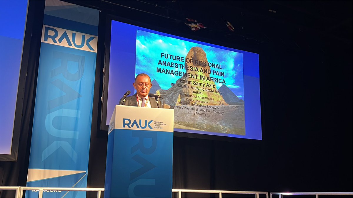 Dr Amit Pawa💉🎙️ (@amit_pawa) on Twitter photo Next up <a href="/ezzatsamyaziz/">Ezzat Aziz MBBCh MD FRCA FFARCSI MSc DA</a> talks about the future of #RegionalAnaesthesia #RegionalAnesthesia and pain management in Africa
#RAUK25
Dr Aziz describes the same evolution of delivery of regional anaesthesia in Africa from more central, proximal blocks to distal motor sparing block Next up <a href="/ezzatsamyaziz/">Ezzat Aziz MBBCh MD FRCA FFARCSI MSc DA</a> talks about the future of #RegionalAnaesthesia #RegionalAnesthesia and pain management in Africa
#RAUK25
Dr Aziz describes the same evolution of delivery of regional anaesthesia in Africa from more central, proximal blocks to distal motor sparing block