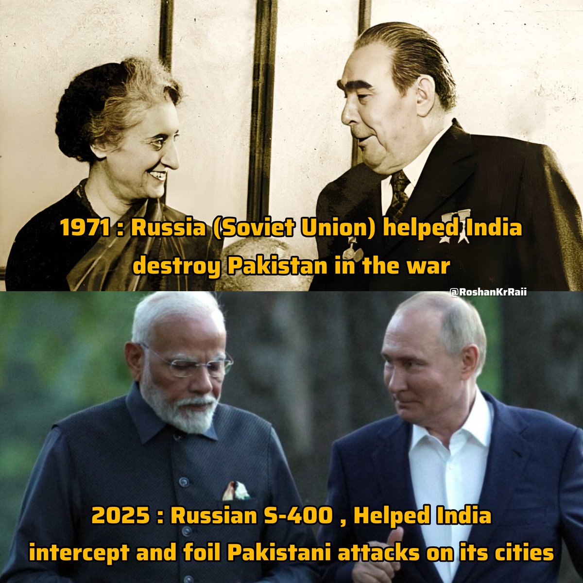 RoshanKrRaii's tweet photo. Some friendships are forever 🇮🇳♥️🇷🇺

#Lahore #OperationSindoor https://t.co/1Mcju2YrnV