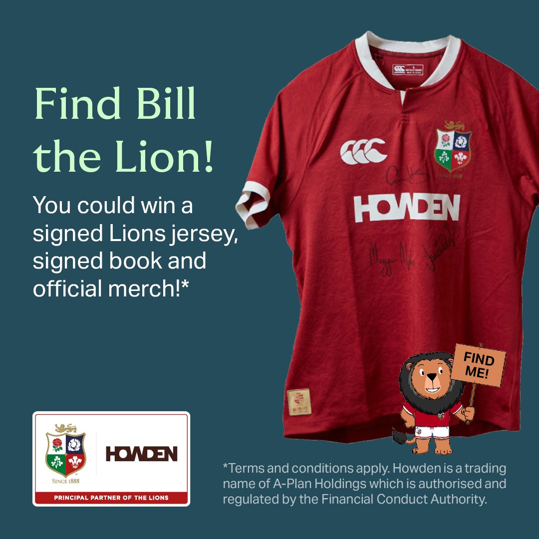 Howden Insurance (@howdenlocaluk) on Twitter photo Today's the big day! π It's the <a href="/lionsofficial/">British & Irish Lions</a> squad selection. Want to win a signed Lions jersey, a <a href="/GoodBadRugby/">The Good, The Bad & The Rugby</a> book, and a tote bag? Find Bill the Lion mascot on our website to enter! π¦ Ends 23/5 π #LionsSquadSelection #RugbyFans #RugbyMerch Today's the big day! π It's the <a href="/lionsofficial/">British & Irish Lions</a> squad selection. Want to win a signed Lions jersey, a <a href="/GoodBadRugby/">The Good, The Bad & The Rugby</a> book, and a tote bag? Find Bill the Lion mascot on our website to enter! π¦ Ends 23/5 π #LionsSquadSelection #RugbyFans #RugbyMerch
