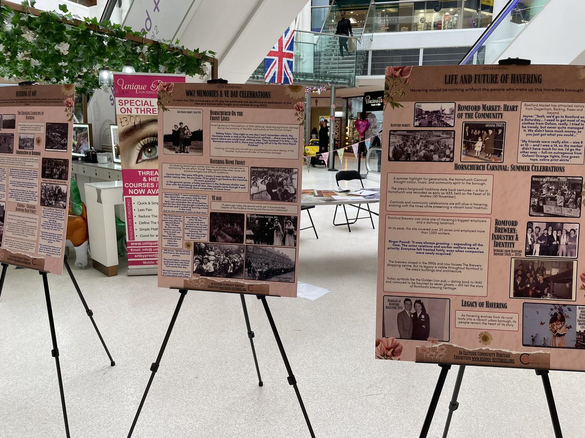 All set up <a href="/LBofHavering/">Havering Council</a> at #MercuryShoppingCentre pop down and see the exhibition and join in a bunting workshop. #collectingStories