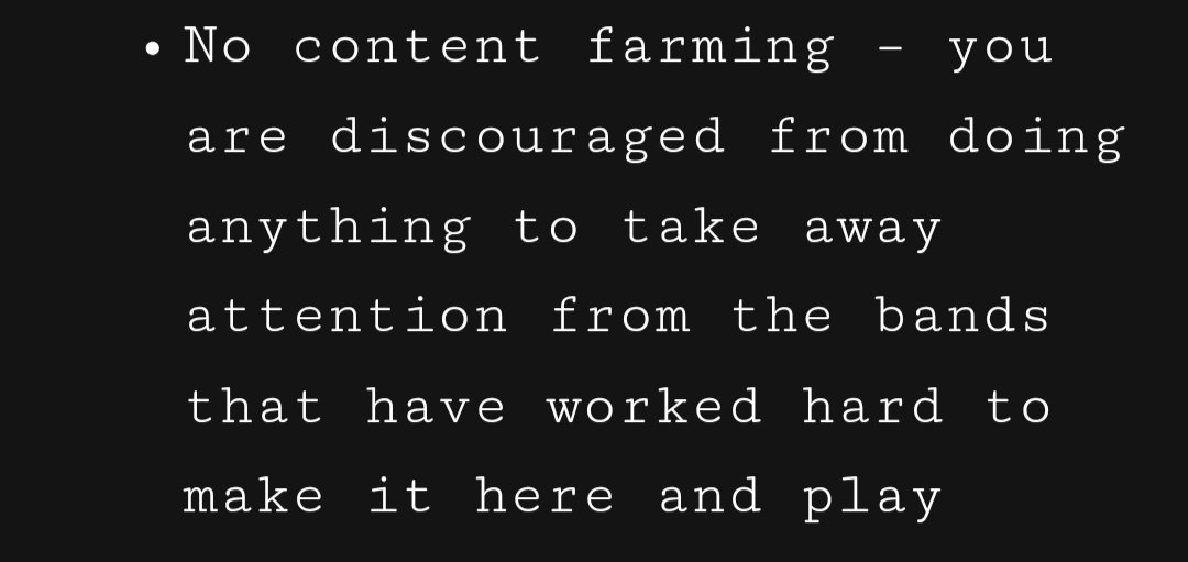 Northern Unfest FAQ giving a much needed reminder to some of you