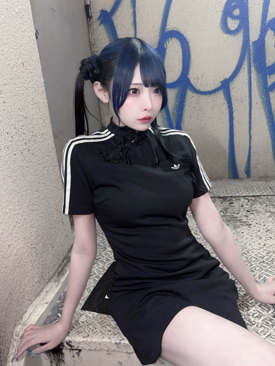 adidas♡チャイナワンピース 中国adidasのチャイナワンピ🐼♡