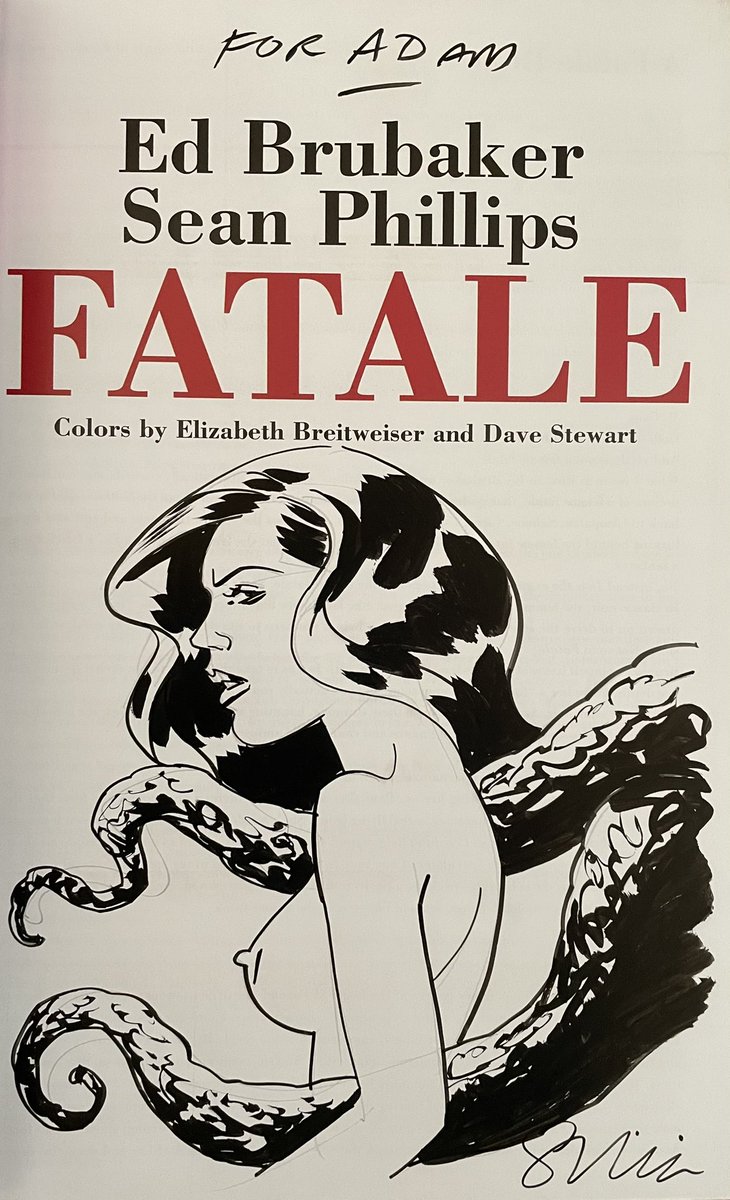 EvolvedAtheist's tweet image. Another sketch from one of my favourites, Sean Phillips. “Josephine” inside “Fatale” compendium. 
#SeanPhillips
#EdBrubaker
#Fatale
@ImageComics