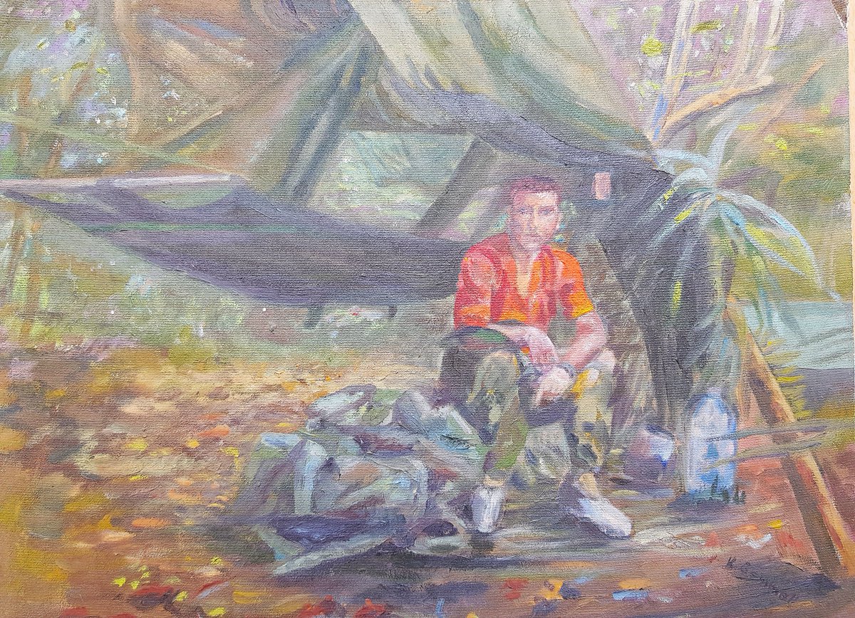 Thank you to everyone who sacrificed in WW2 and in other military service. I served a short commission in the Queens Regiment and never saw any action. Thank you to all who have served, especially to those veterans who saw action. This is me in Belize painted by my late mother