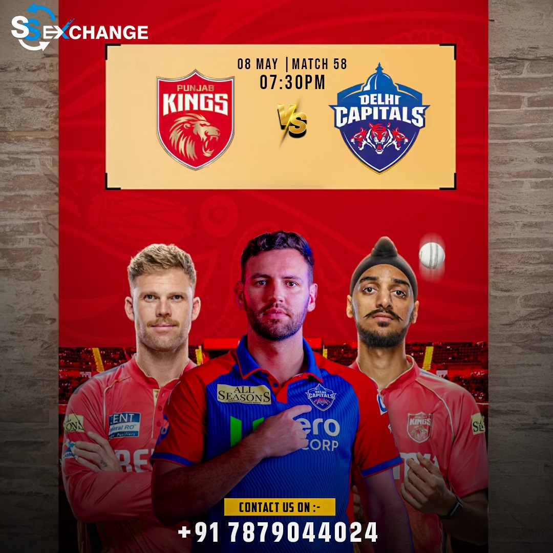SSexchofficial's tweet photo. Punjab Kings 🆚 Delhi Capitals, 58th Match❗🏏

🪢 https://t.co/agToKhVIQo 📲 Get Free 🆔 and start earning #today !

Stay updated with live scores, player stats, and expert insights — all in real time!

#ssexchange #PBKSvsDC #PunjabKings #DelhiCapitals #IPL2025 #CricketBattle https://t.co/3w2lseGtyy