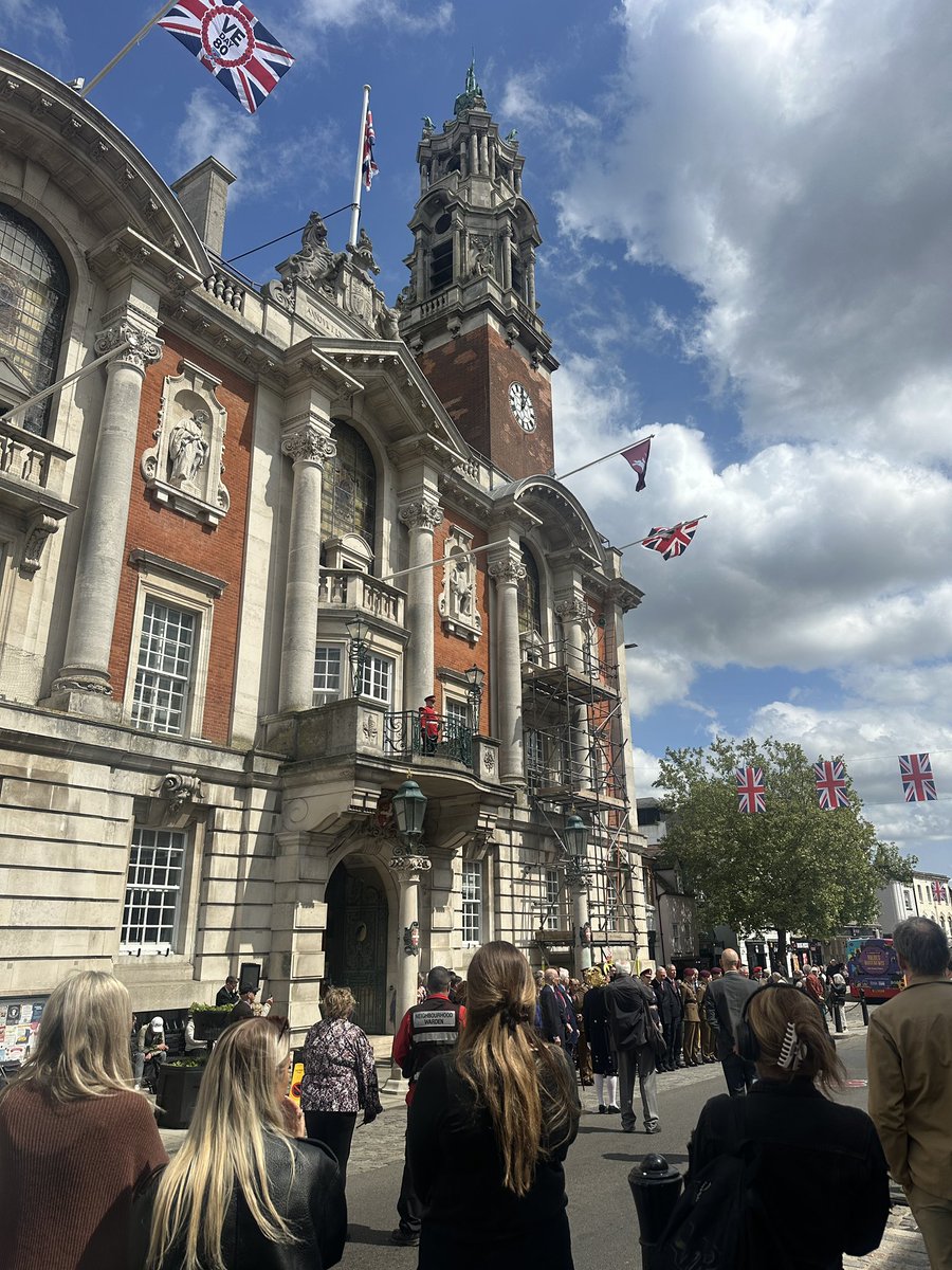 Colchester falls silent to remember 80 years on. #VEDay #VE80