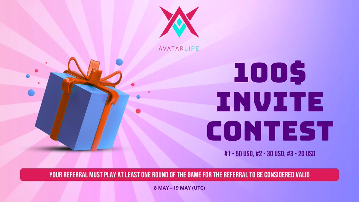 🎉 Celebrating the launch of the Invite Feature with a $100 Invite Contest!

From 📆 May 8–19, take part in our $100 Invite Contest!

✅ For every successful invite (your friend plays 1 round):

- You get 1 Diamond
- You earn a spot in the contest

💰 Top 3 inviters win:

🥇 $50