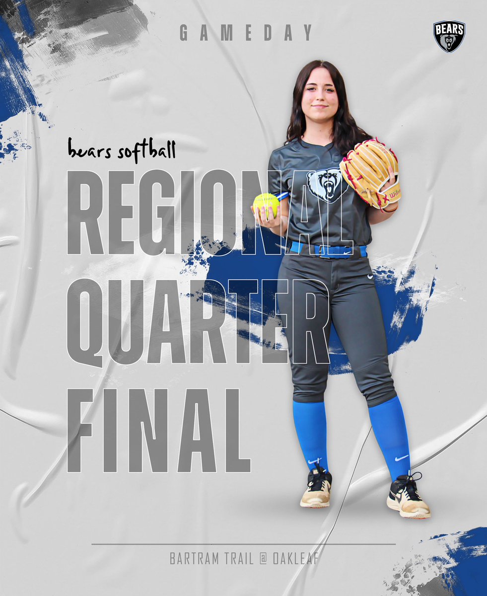 𝐆𝐚𝐦𝐞𝐝𝐚𝐲 
🥎 <a href="/BTHS_SOFTBALL_/">Bartram Trail High School Softball</a> 
🆚 Oakleaf 
🕖 7:00
📍Bartram Trail
#GoBears🐻