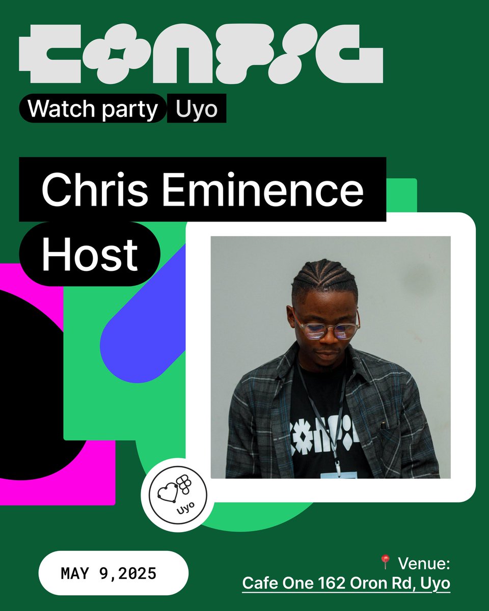 Our Host for config watch party 2025 is <a href="/_ChrisEminence/">Chris Eminence</a> 
     A mobile Engineer and an Event host.
Interested in community and building cutting edge mobile solutions.