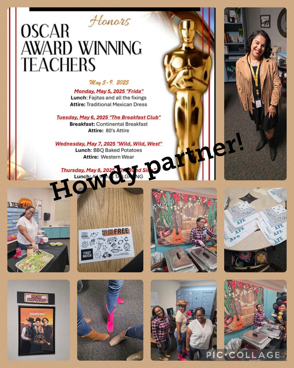 Arizona Fleming ES (@afe_stars) on Twitter photo Thank you admin. for the BBQ beef and/or chicken potatoes for lunch yesterday!!! That was mighty fine eatin'!!! Hats off to the cooks in our FBISD NUTRITION DEPARTMENT! Let's see what Oscar movie we're going to honor today! 🤠😀
<a href="/PrincipalSYoung/">SheNee Young Baker</a> <a href="/LewisDontee/">Dontee Lewis</a> <a href="/FBISDFoodie/">FBISD Child Nutrition</a> Thank you admin. for the BBQ beef and/or chicken potatoes for lunch yesterday!!! That was mighty fine eatin'!!! Hats off to the cooks in our FBISD NUTRITION DEPARTMENT! Let's see what Oscar movie we're going to honor today! 🤠😀
<a href="/PrincipalSYoung/">SheNee Young Baker</a> <a href="/LewisDontee/">Dontee Lewis</a> <a href="/FBISDFoodie/">FBISD Child Nutrition</a>