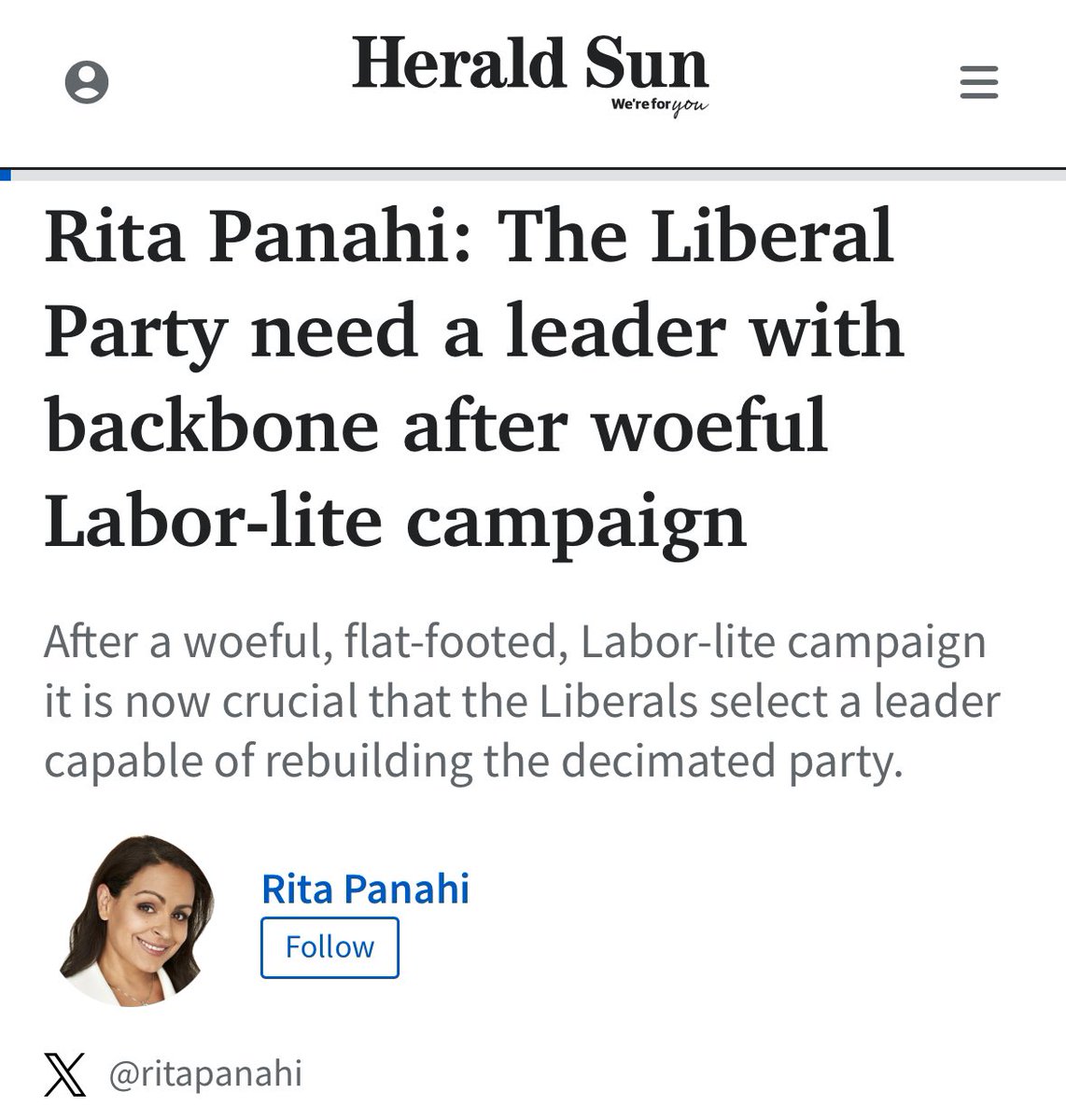 Rita Panahi tweet media