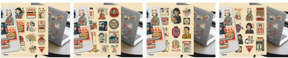 BubbaTheArtis's tweet photo. 🎉 Excited to share our first full sticker collection – now available in our Etsy shop!
Each sheet is packed with retro Japanese vibes: ramen, masks, signs, schoolgirls, and more.
Perfect for journaling, scrapbooking &amp; creative fun 🧷✨
#Sticker #AI #Etsy #AIart #Japan #kawaiart https://t.co/NJhRk7Ks8Q